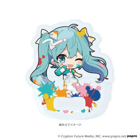『ピアプロキャラクターズ』ゆらゆらアクリルスタンド01/初音ミク ペンキver.(ミニキャライラスト)